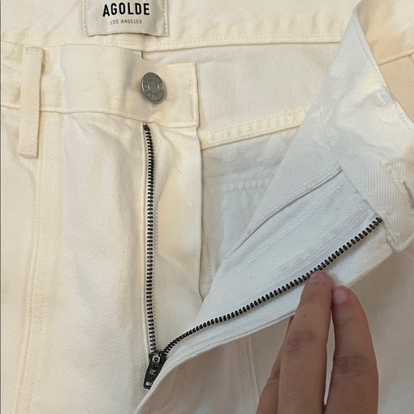Agolde Cooper White Denim Size 27 - Picture 6 of 8